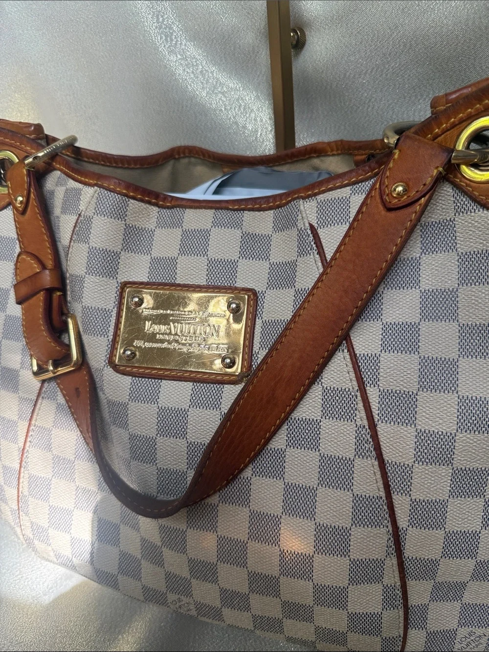 Louis Vuitton Damier Azur Galleria Shoulder Bag